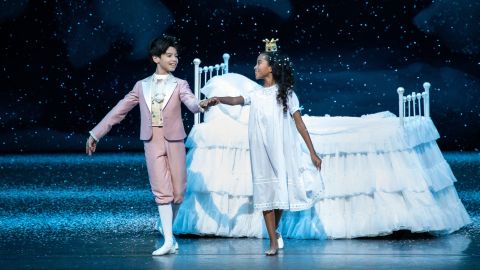 Charlotte Nebres, right, was cast as Marie in New York City Ballet's annual production of "George Balanchine's The Nutcracker." 