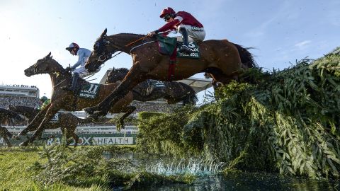 Tiger Roll (foreground) won the Grand National for a second straight time last year.
