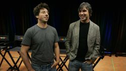 FILE - In this Sept. 2, 2008, file photo Google co-founders Sergey Brin, left, and Larry Page talk about the new Google Browser, "Chrome," during a news conference at Google Inc. headquarters in Mountain View, Calif. Page and Brin are stepping down from their roles within the parent company, Alphabet. Page, who had been serving as CEO of Alphabet, and Brin, who had been president of Alphabet, will remain on the board of the company. (AP Photo/Paul Sakuma, File)