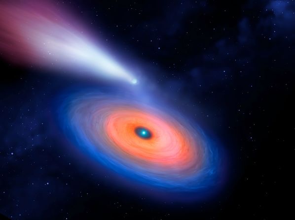 Astronomers have found a white dwarf star surrounded by a gas disk created from an ice giant planet being torn apart by its gravity. 