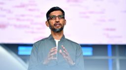 Google CEO Sundar Pichai speaks during the Google I/O keynote session at Shoreline Amphitheatre in Mountain View, California on May 7, 2019. (Photo by Josh Edelson / AFP) (Photo by JOSH EDELSON/AFP via Getty Images)