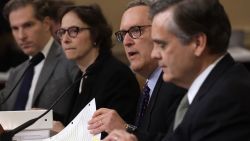 Constitutional scholars (L-R) Noah Feldman of Harvard University, Pamela Karlan of Stanford University, Michael Gerhardt of the University of North Carolina, and Jonathan Turley of George Washington University testify before the House Judiciary Committee in the Longworth House Office Building on Capitol Hill December 4, 2019 in Washington, DC. This is the first hearing held by the House Judiciary Committee in the impeachment inquiry against U.S. President Donald Trump, whom House Democrats say held back military aid for Ukraine while demanding it investigate his political rivals. The Judiciary Committee will decide whether to draft official articles of impeachment against President Trump to be voted on by the full House of Representatives.