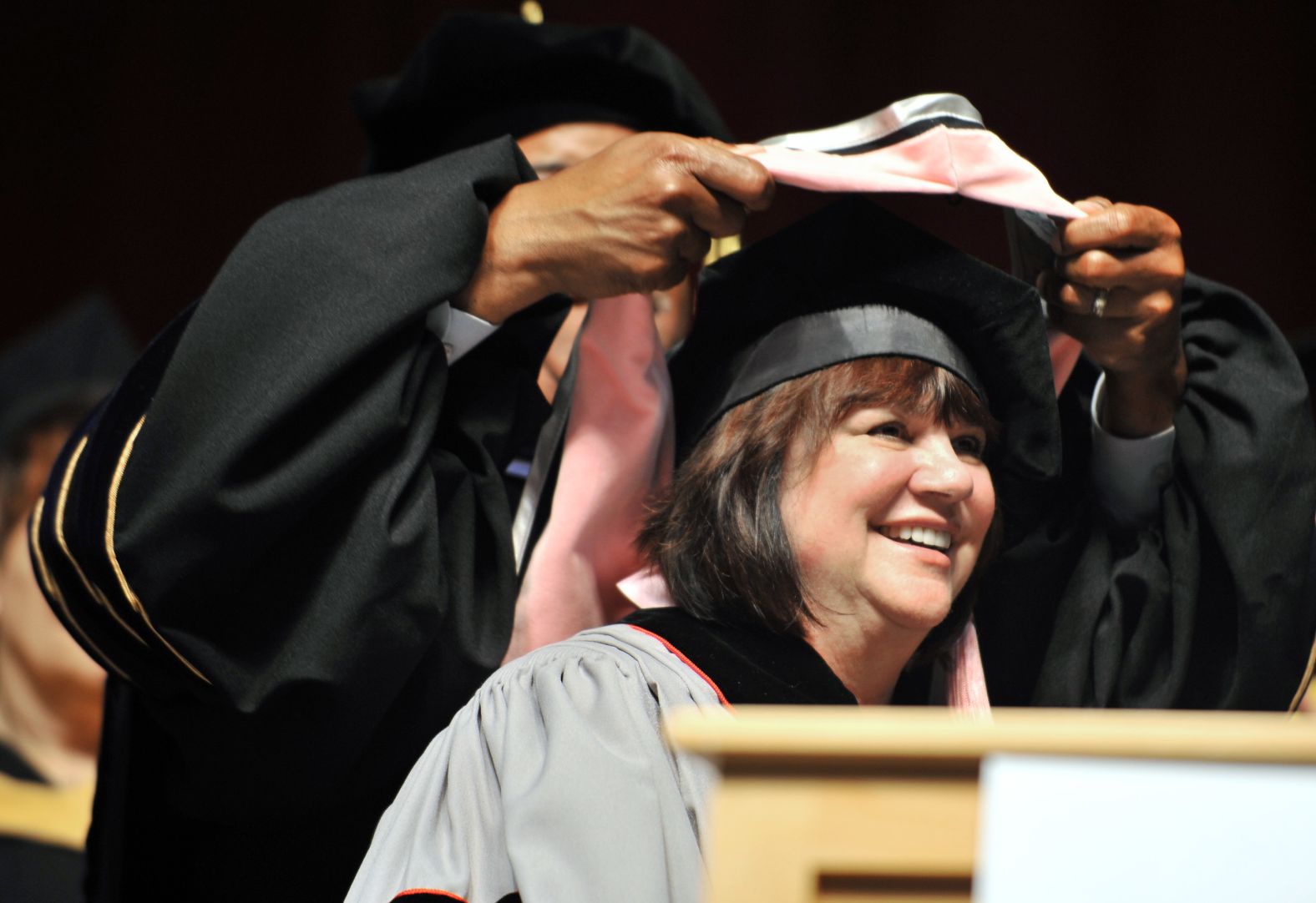 In a 2013 interview with <a  target="_blank" target="_blank">AARP magazine</a>, Ronstadt said she suspected Parkinson's disease had already begun to alter her voice for at least seven or eight years prior to her diagnosis. Here, she's awarded an honorary Doctorate of Music during the Berklee College of Music Commencement in 2009. 