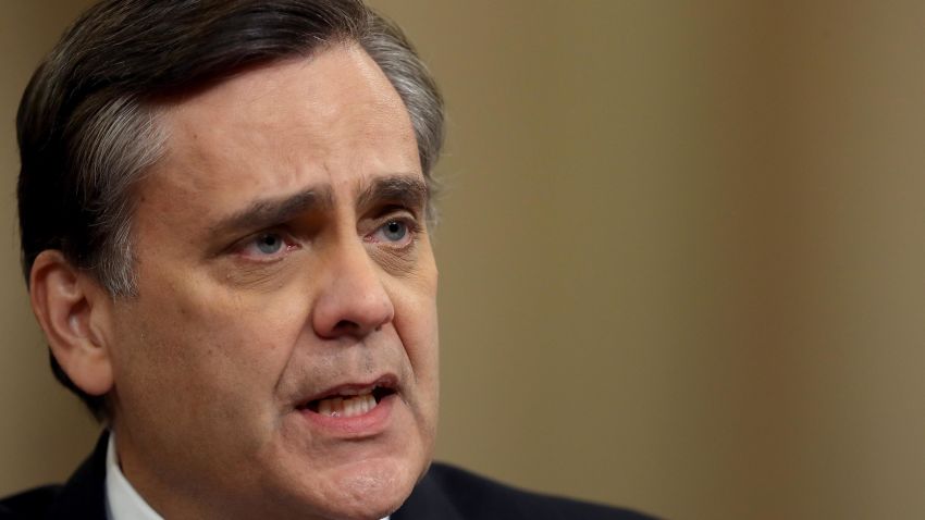Constitutional scholar Jonathan Turley of George Washington University testifies before the House Judiciary Committee in the Longworth House Office Building on Capitol Hill December 4, 2019 in Washington, DC. 