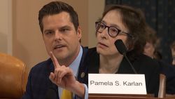 Matt Gaetz Pamela Karlan impeachment hearing split
