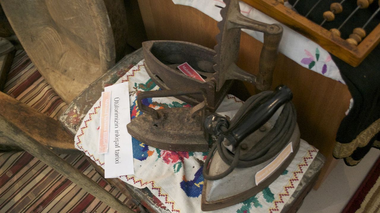 <strong>Evolution of technology:</strong> These clothing irons, owned by Mahmud Eyvazov -- said to have reached the age of 152 -- show how technology changed in one person's lifetime. 