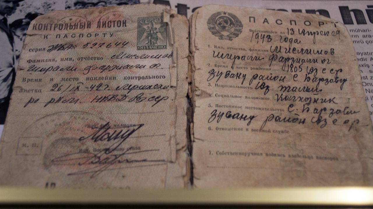 <strong>Shirali Muslumov's passport:</strong> Back in 19th-century rural Azerbaijan, births weren't officially recorded, so there is no way of verifying Muslumov's age. 