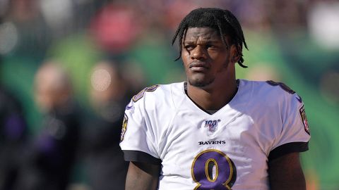 Lamar Jackson is in his second season with the Baltimore Ravens.