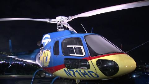 KABC crew on board the station's Air7 HD chopper said the suspected drone ripped a hole through the tail of the craft and left dents and scratches. 