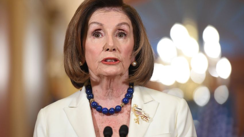 US Speaker of the House Nancy Pelosi speaks about the impeachment inquiry of US President Donald Trump at the US Capitol in Washington, DC, on December 5, 2019. (Photo by SAUL LOEB / AFP) (Photo by SAUL LOEB/AFP via Getty Images)