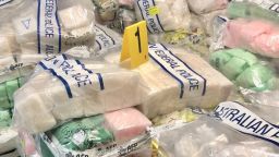 Drugs seized by Australian authorities on Wednesday are seen in this handout photograph.
