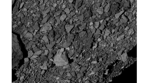 Bennu's surface is covered in boulders.
