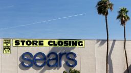 Signage on a Sears store being closed in Las Vegas, Nv., on Thurs., Feb. 28, 2019. (Larry MacDougal via AP)