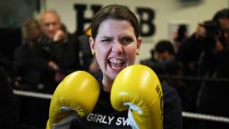 LONDON, ENGLAND - NOVEMBER 13: Jo Swinson, Leader of the Liberal Democrats, poses as she campaigns at a boxing gym for young people on November 13, 2019 in London, England. The United Kingdom will hold a general election on December 12. (Photo by Leon Neal/Getty Images)