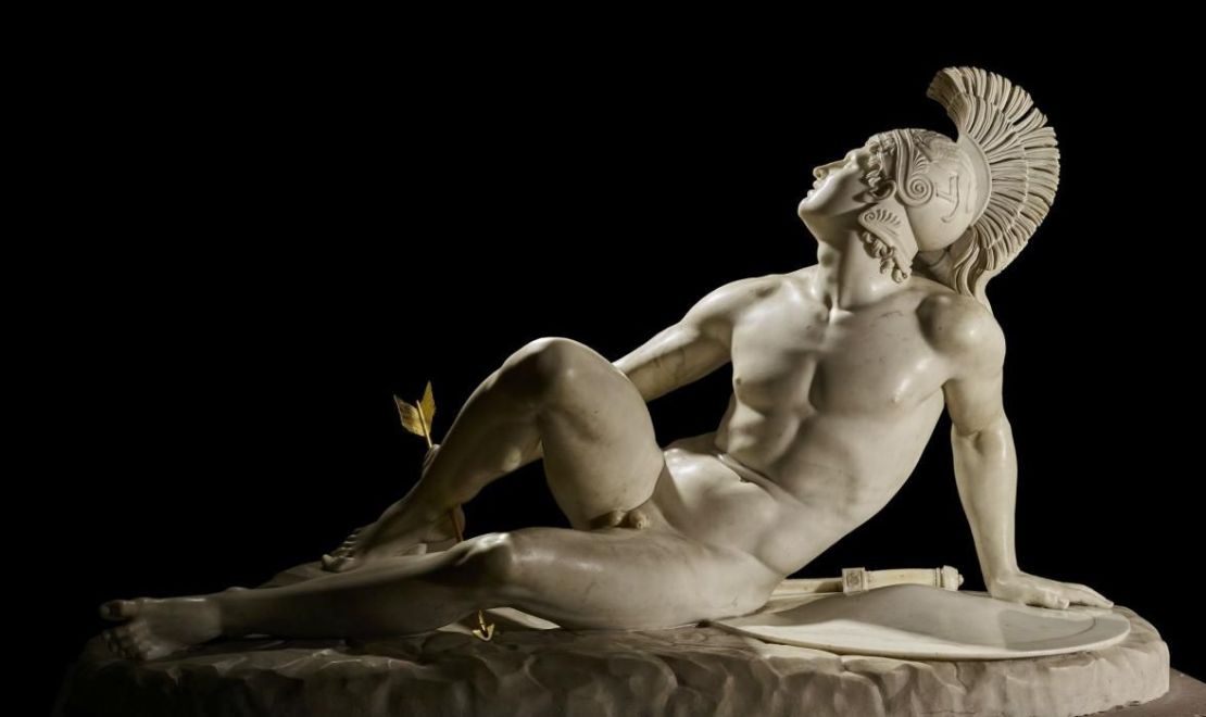 "The Wounded Achilles. Marble" (1825) by Filippo Albacini 