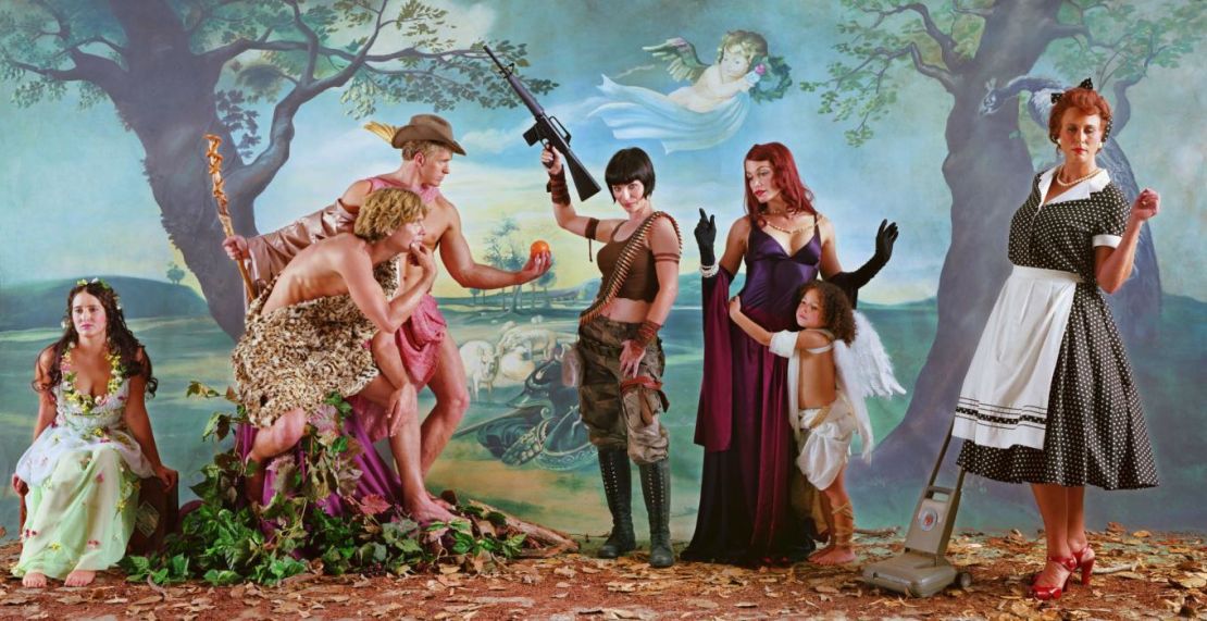 "Judgement of Paris (after Rubens)" from "Helen's Odyssey" (2007) by Eleanor Antin