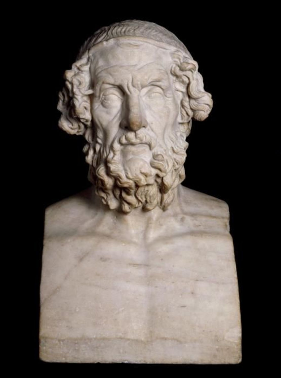 Portrait of Homer, copy of an original dating from 200-100 BC. 