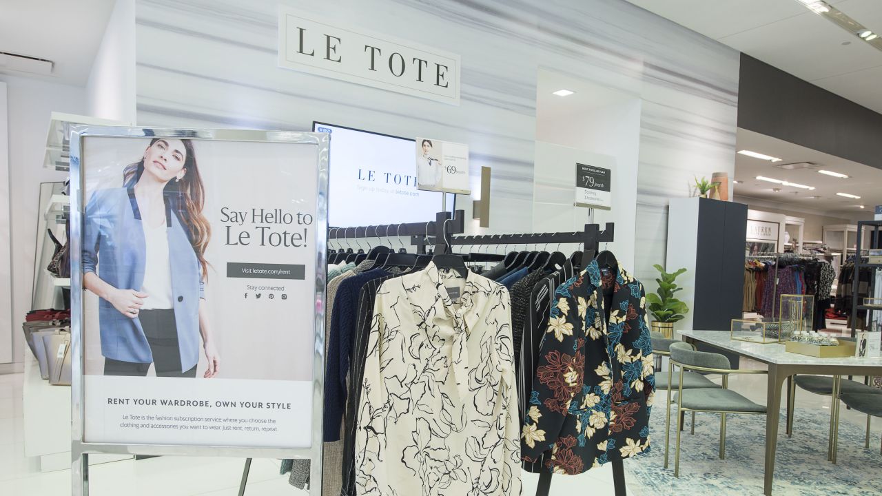 Le Tote is adding more rental studios to its Lord & Taylor locations next year.