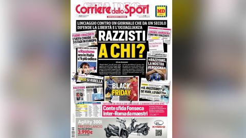 Corriere dello Sport published a strong defense of its front page.  