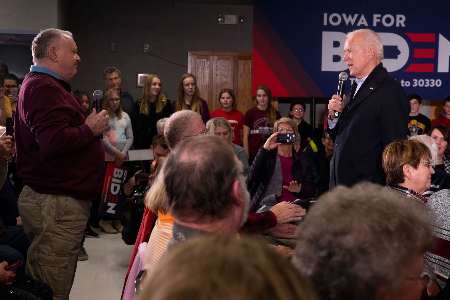 Biden is questioned about his son Hunter during a campaign stop in New Hampton, Iowa, in December 2019. Biden grew visibly frustrated with the man, <a href="https://www.cnn.com/2019/12/05/politics/joe-biden-damn-liar-exchange/index.html" target="_blank">calling him a "damn liar"</a> after the man accused Biden of sending his son to Ukraine "to get a job and work for a gas company, that he had no experience with gas, nothing." Hunter Biden served on the board of a Ukrainian gas company while his father was vice president. He said recently he used "poor judgment" in serving on the board of the company while his father was pushing anti-corruption measures in Ukraine on behalf of the US government, but he added that he didn't do anything improper. There is no evidence of wrongdoing by either Joe or Hunter Biden.