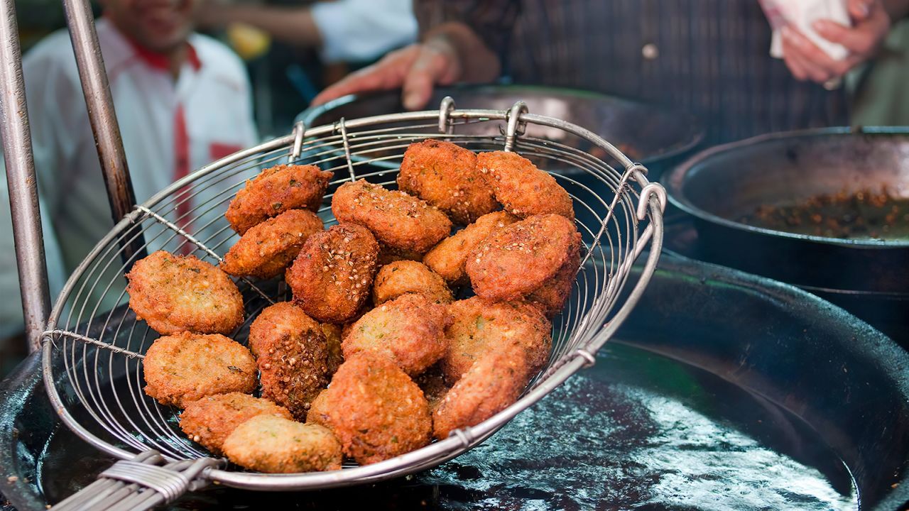 It's believed that falafel originated in Egypt.