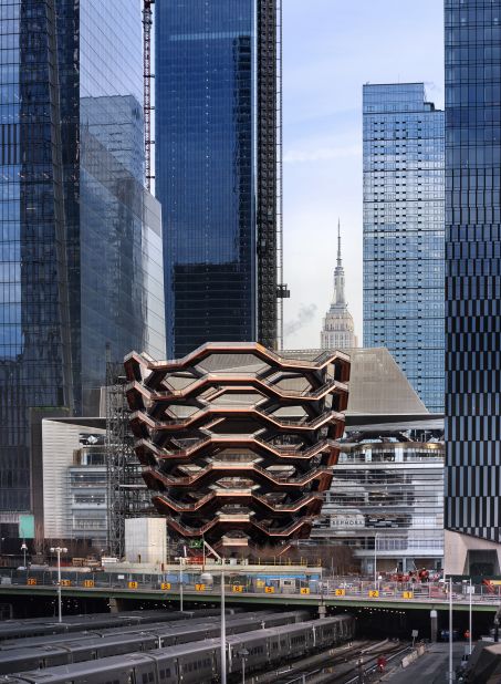 The lattice-like landmark at the new Hudson Yards development in New York was one of two buildings by Heatherwick Studio to win categories in the WAF awards.