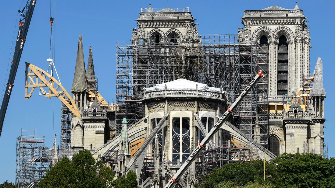 <strong>Notre Dame Cathedral, Paris:</strong> Reconstruction is under way at Notre Dame after fire tore through the magnificent cathedral in April.