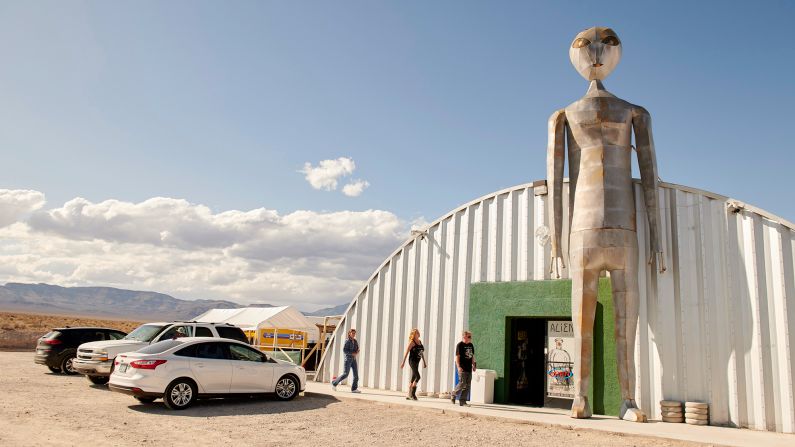 <strong>Area 51, Nevada: </strong>A massive raid on the mysterious government facility didn't materialize but visitors can stop into the Alien Research Center, pictured.