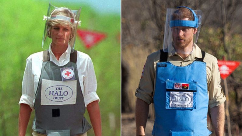 <strong>Angola: </strong>Prince Harry followed in Princess Diana's footsteps in Angola, donning protective gear to walk a minefield 22 years after his mother's visit to the area.