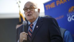 FRANKLIN TOWNSHIP, IN - NOVEMBER 03: Former New York City Mayor Rudy Giuliani arrives to campaign for Republican Senate hopeful Mike Braun on November 3, 2018 in Franklin Township, Indiana. Braun is locked in a tight race with incumbent Democrat Sen. Joe Donnelly. (Photo by Aaron P. Bernstein/Getty Images)