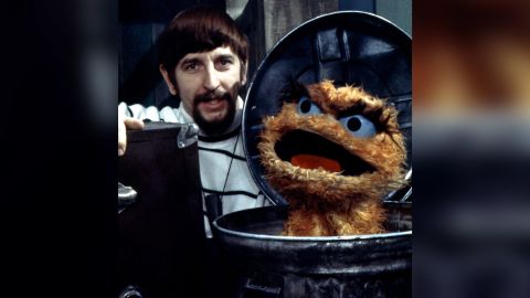 Puppeteer Caroll Spinney and Oscar the Grouch during the filming of a 1970 episode.