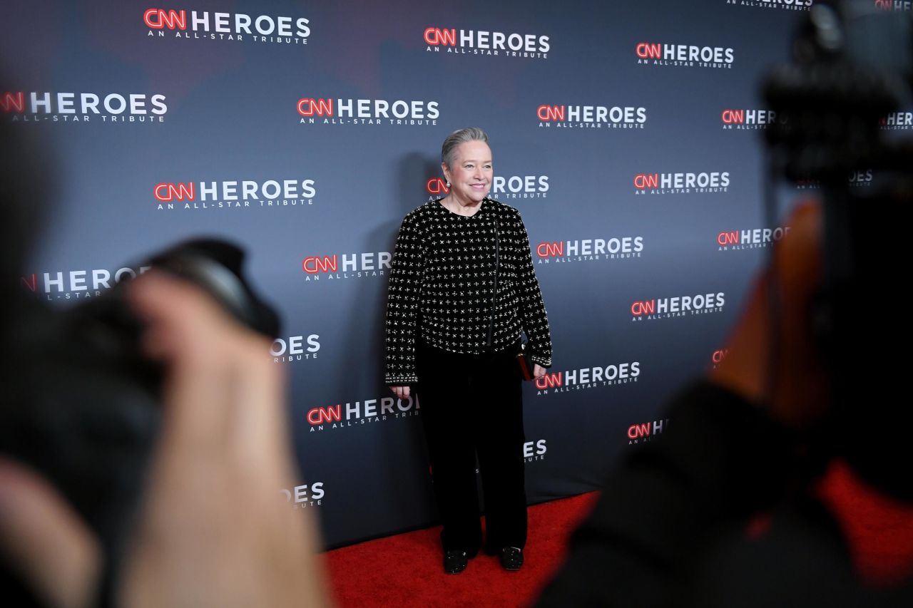 Actress Kathy Bates attends CNN Heroes: An All-Star Tribute at the American Museum of Natural History on Sunday, December 8.
