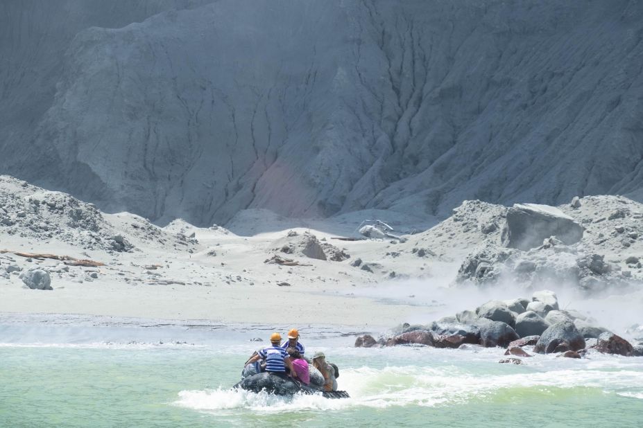 Tour operators evacuate tourists from White Island.