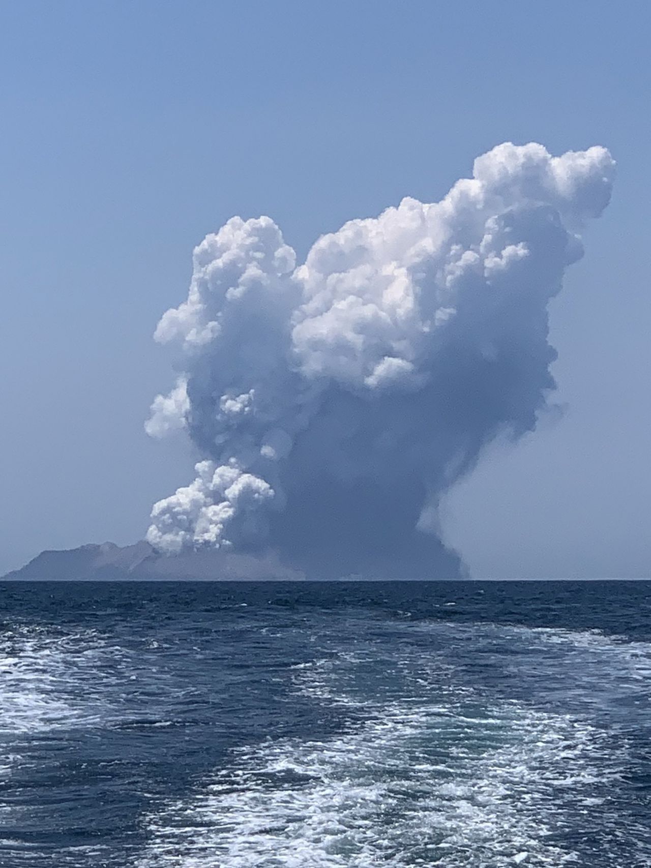 Jon Arrieta, who captured this photo of the ash cloud, told CNN he left White Island just one hour before the eruption.
