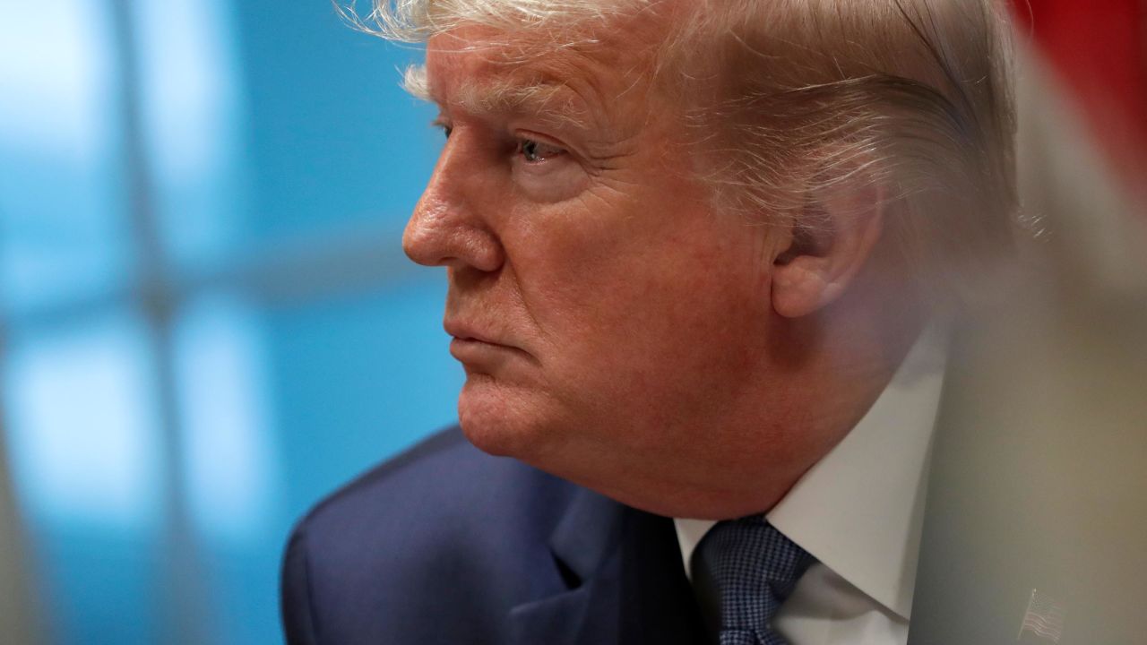 President Donald Trump listens during a roundtable on school choice in the Cabinet Room of the White House, Monday, Dec. 9, 2019, in Washington.