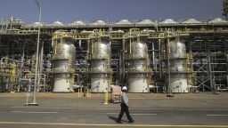 The Natural Gas Liquids (NGL) facility operates in Saudi Aramco's Shaybah oilfield in the Rub' Al-Khali (Empty Quarter) desert in Shaybah, Saudi Arabia on Tuesday, Oct. 2, 2018. Saudi Aramco aims to become a global refiner and chemical maker, seeking to profit from parts of the oil industry where demand is growing the fastest while also underpinning the kingdoms economic diversification. Photographer: Simon Dawson/Bloomberg via Getty Images
