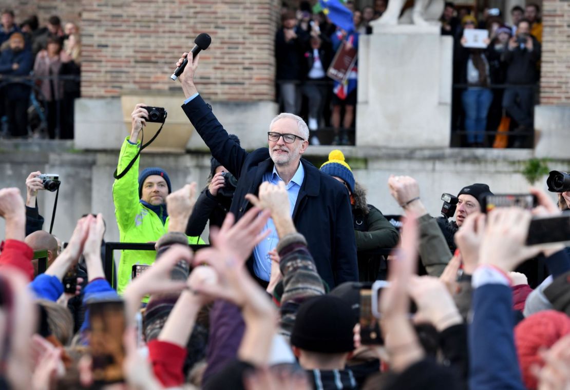 Jeremy Corbyn campaigns in Bristol on Monday.