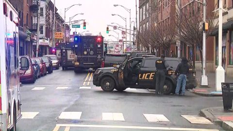 Police responded to reports of shots fired Tuesday in Jersey City.