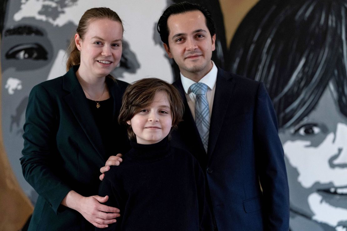 Laurent, pictured with his mother, Lydia, and father, Alexander 