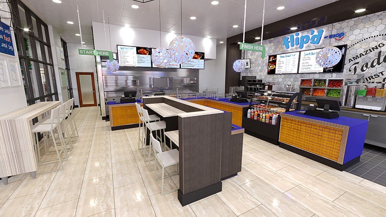 Flip'd by IHOP has limited seating, unlike traditional IHOP restaurants. 