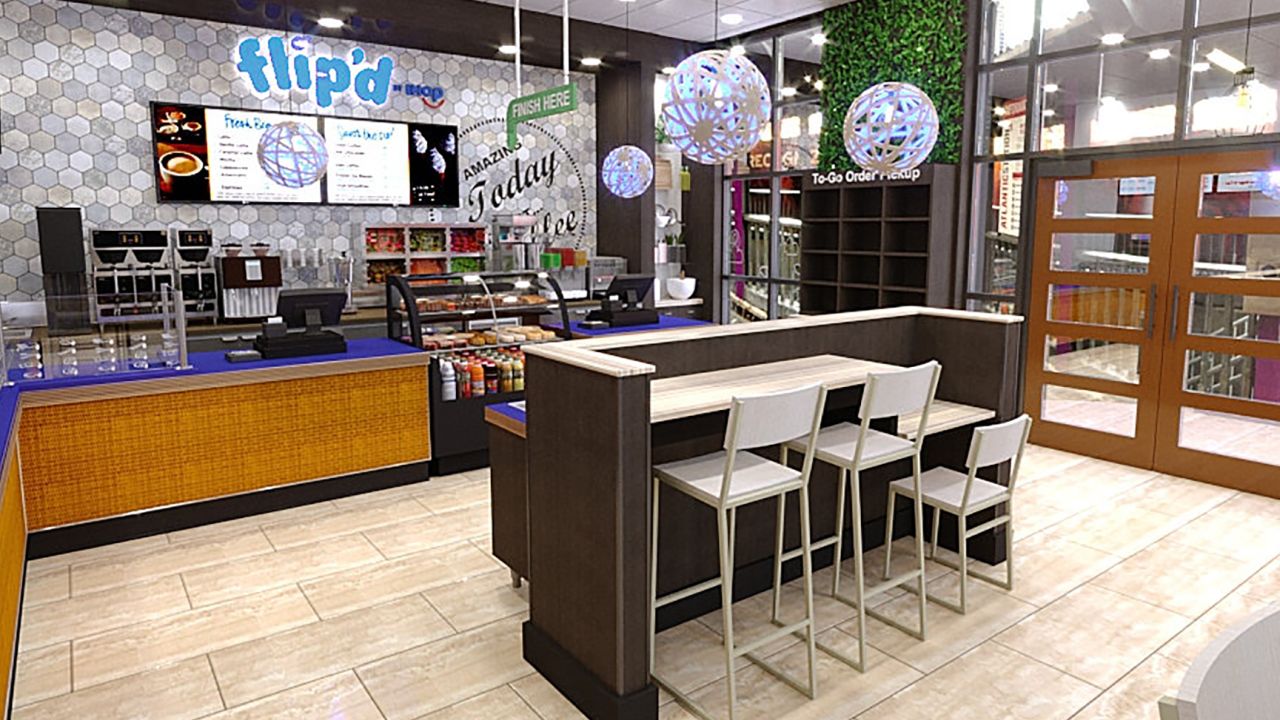A rendering of a Flip'd by IHOP restaurant. 