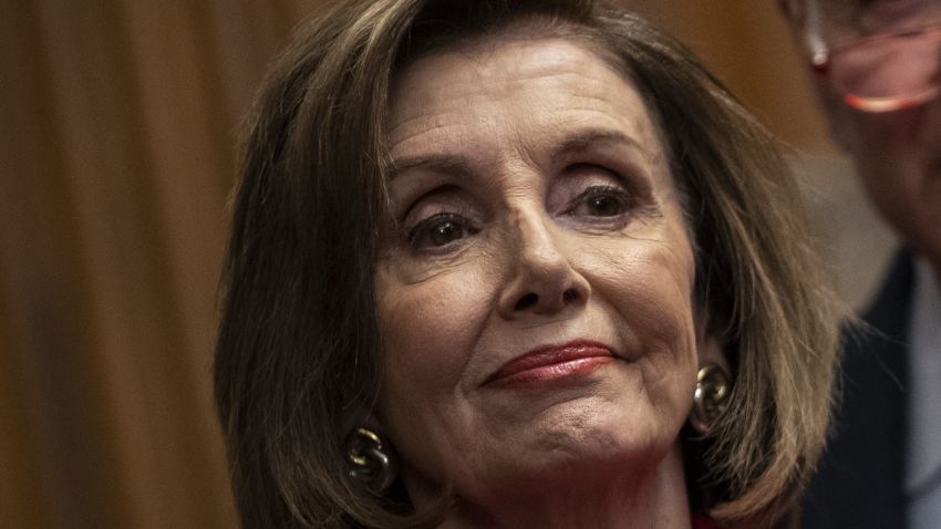 WASHINGTON, DC - NOVEMBER 12: Speaker of the House Nancy Pelosi (D-CA) and Senate Minority Leader Chuck Schumer (D-NY) look on at a press conference with DACA recipients to discuss the Supreme Court case involving Deferred Action for Childhood Arrivals (DACA) at the U.S. Capitol on November 12, 2019 in Washington, DC. On Tuesday morning, the Supreme Court heard oral arguments in a case related to President Donald Trumps decision of ending the DACA program. The justices are considering whether the Trump administration can end a program that shields around 700,000 young immigrants from deportation from the United States. (Photo by Drew Angerer/Getty Images)