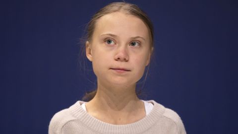Environmental activist Greta Thunberg attends an event with scientists at the COP25 Climate Conference in Madrid  in December.