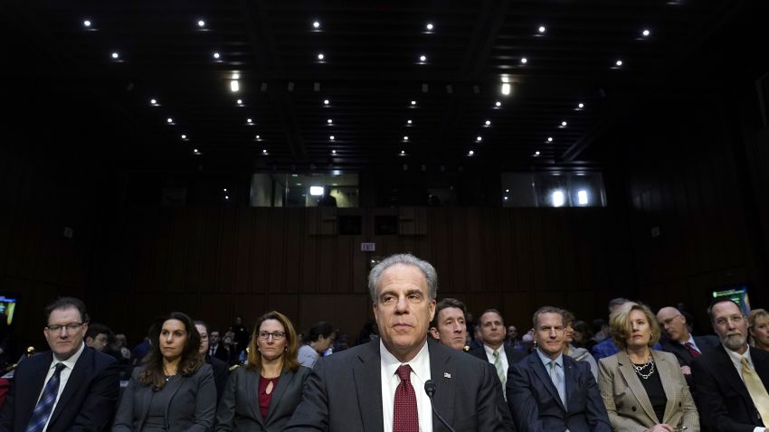 WASHINGTON, DC  DECEMBER 11: Michael Horowitz, inspector general for the Justice Department, arrives to testify before the Senate Judiciary Committee in the Hart Senate Office Building on December 11, 2019 in Washington, DC. Horowitz is answering questions regarding the report he released Monday on the FBIs investigation into possible connections between Russian interference in the 2016 presidential election and the Trump campaign.   (Photo by Win McNamee/Getty Images)