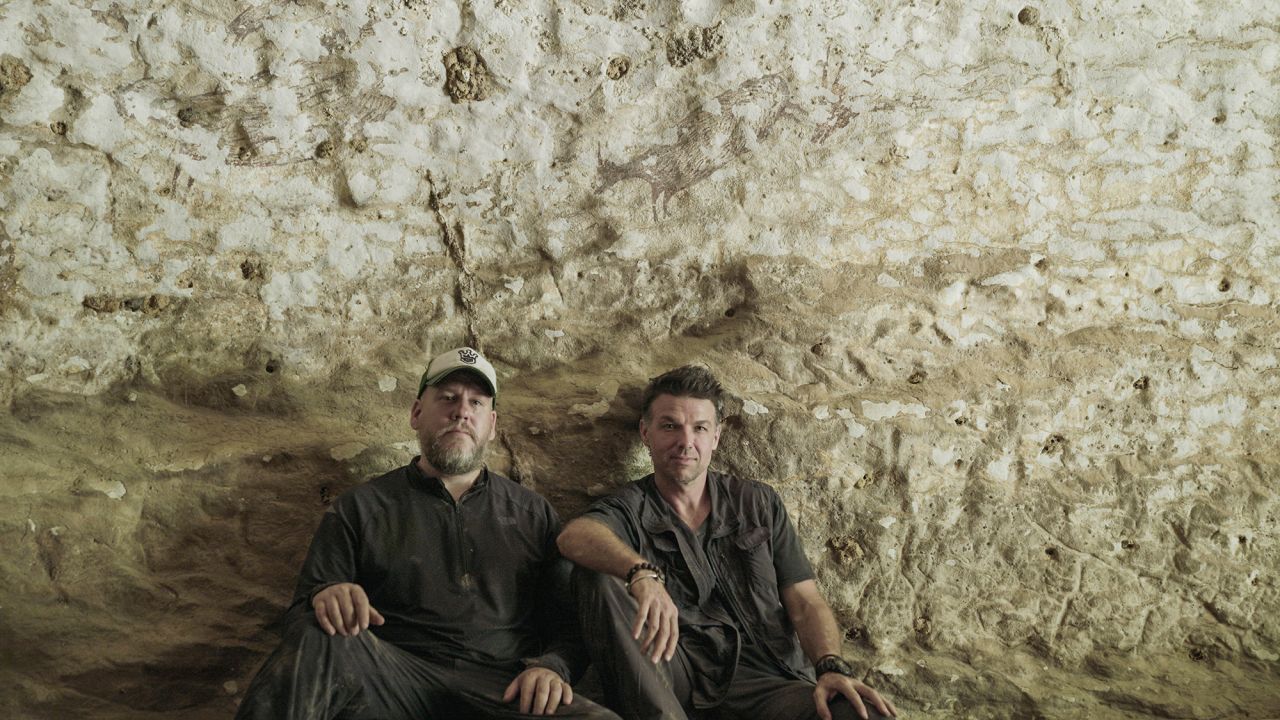 <strong>Prehistoric Picasso: </strong>Maxime Aubert and Adam Brumm were part of the team that made the discovery of the world's oldest rock art found in a cave in Sulawesi, Indonesia. 