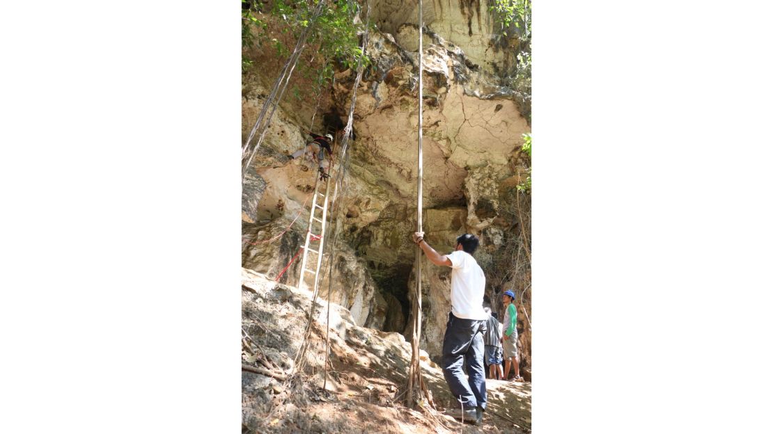 The cave was up a cliff face and more difficult to reach than others.