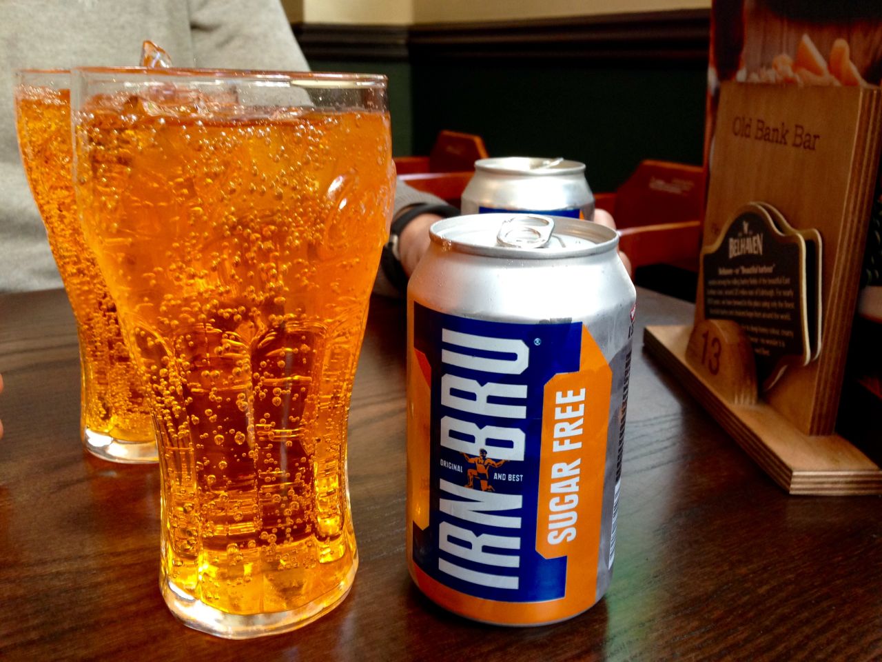 <strong>Irn Bru and Lorne Sausage in Edinburgh:</strong> Scotland's "national drink" is the preferred pairing with the greasy sausage roll.
