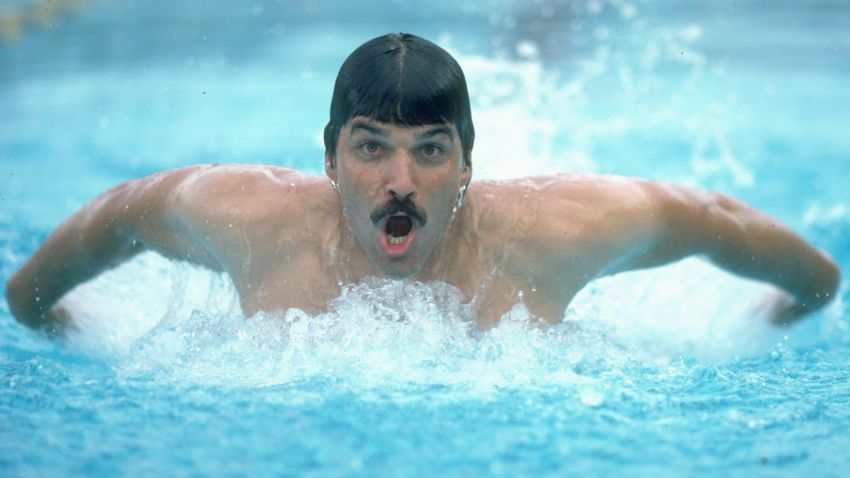 1982:  Mark Spitz of the USA in action during a butterfly event at the World Swimming Championships. \ Mandatory Credit: Tony  Duffy/Allsport