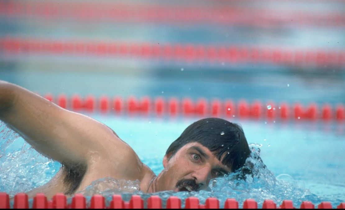 Spitz competes at the 1982 World Swimming Championships.