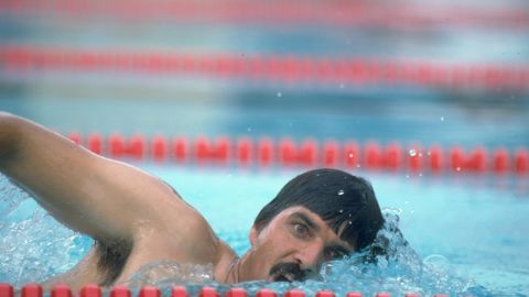 Spitz competes at the 1982 World Swimming Championships.